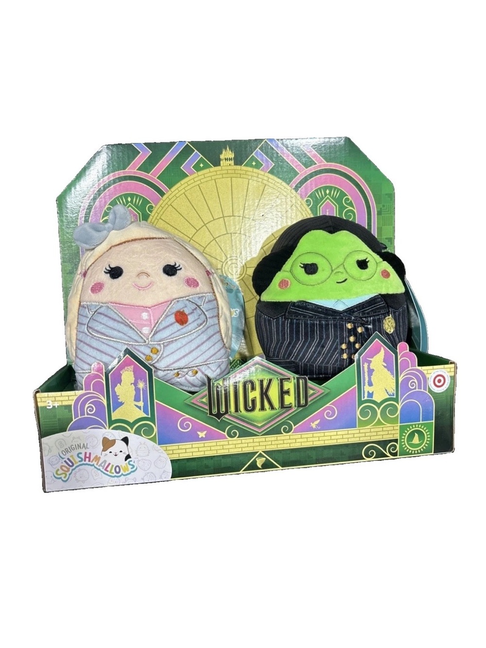 Squishmallows Wicked Plush Duo - Pink & Green Glinda and Elphaba